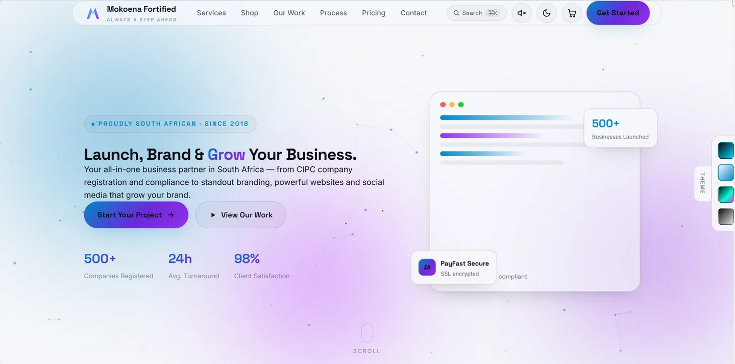 Mokoena Fortified — Concept website — Concept Build
