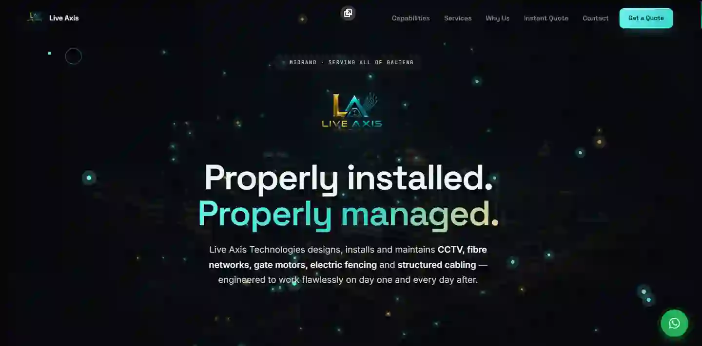 Live Axis Technologies website