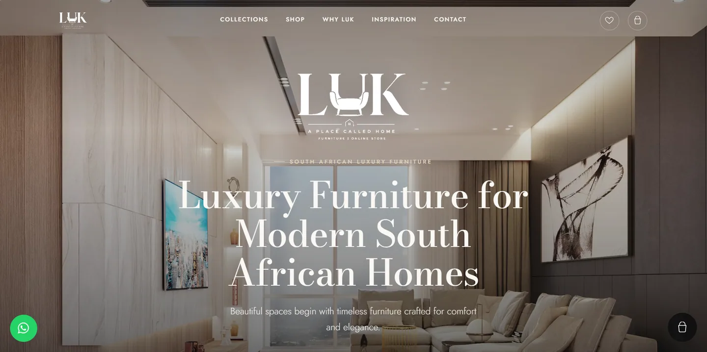LUK — A Place Called Home website — E-Commerce