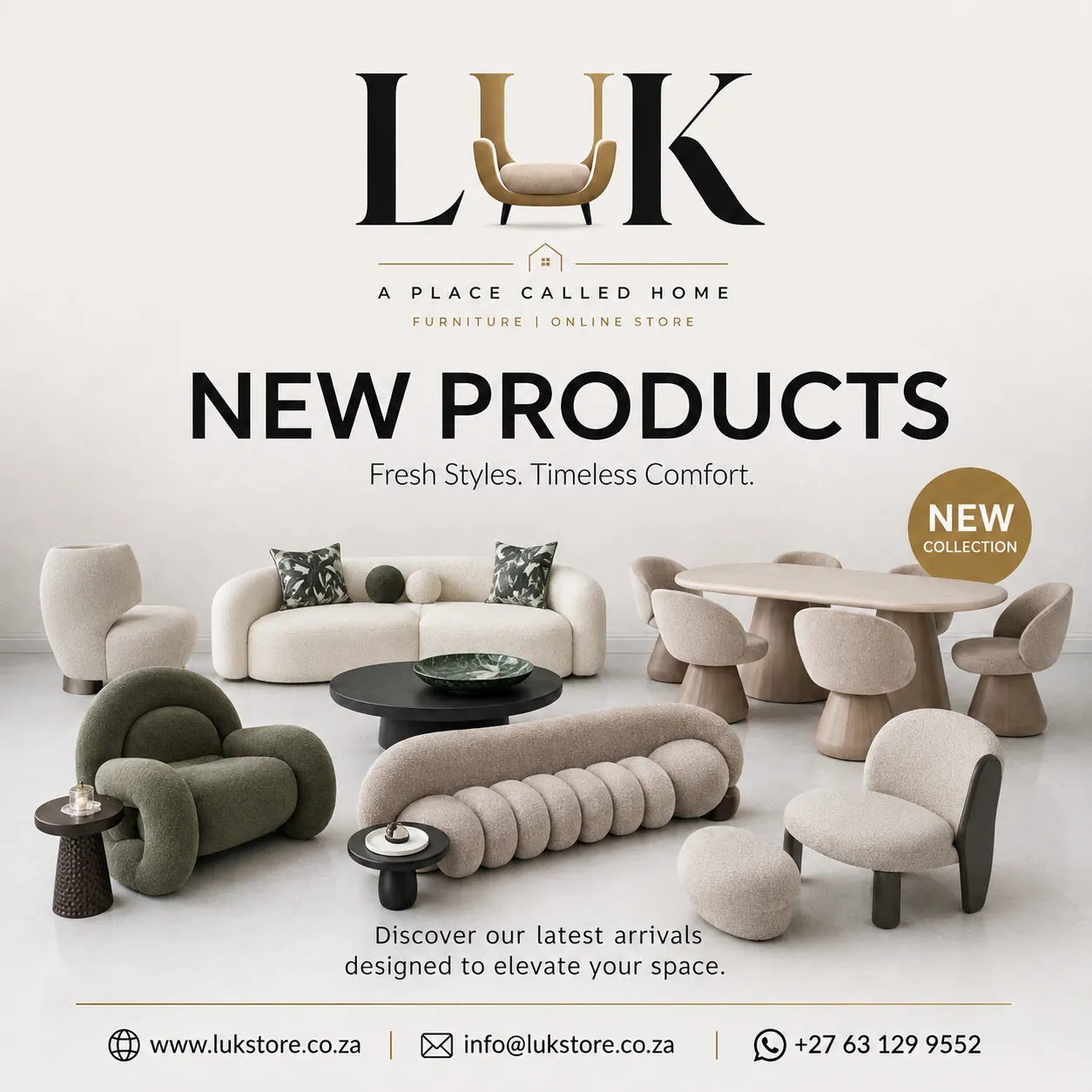 LUK Furniture new products promotional poster